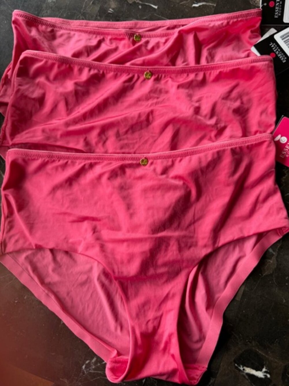 Three Pairs Pink Essential Bodywear Underwear Size M Style 2214